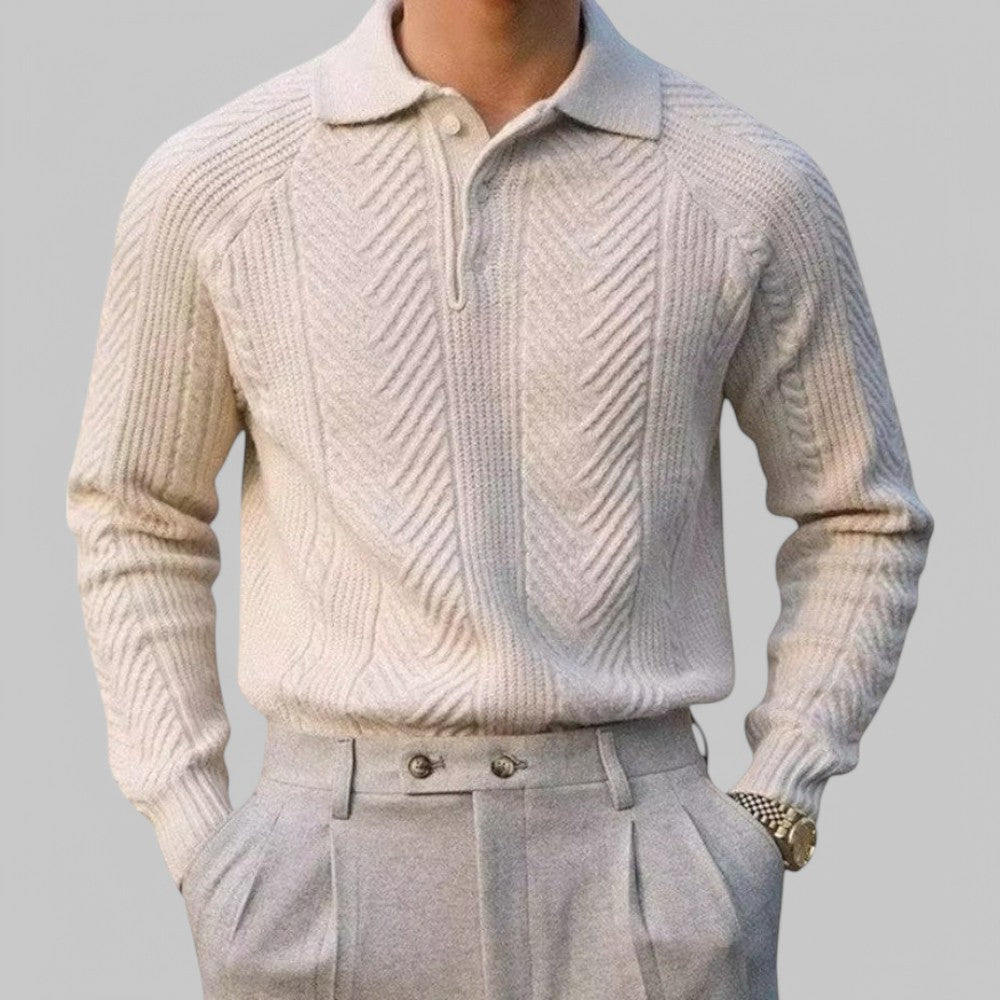Old-Money Long Sleeved Polo Shirt
