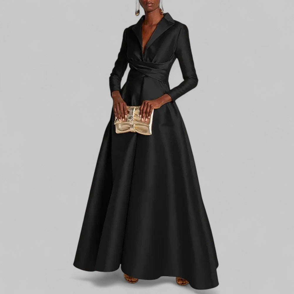 Sophisticated Pleated Maxi Dress