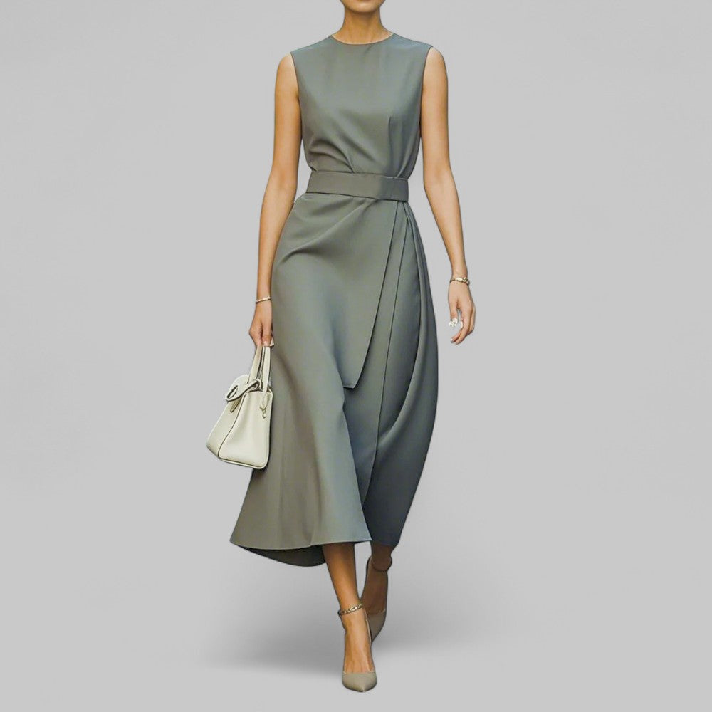 Stylish Retro French Midi Dress