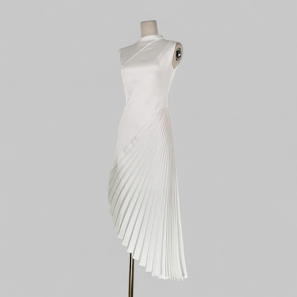 Effortless Elegant Satin Midi Party Dress